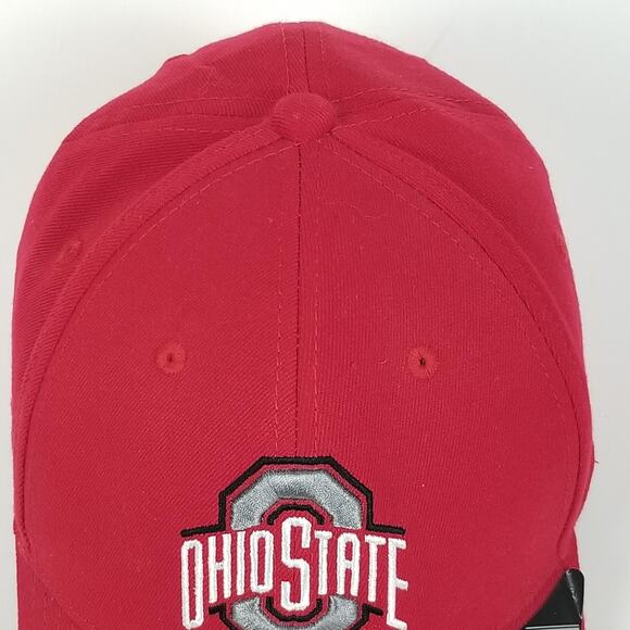 Ohio State Buckeyes Hat Cap Fitted Mens Large Red NCAA Football Stretch Fit - Picture 2 of 12